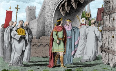 Chilperico I (539-584) in una processione religiosa - Chilperico I, dopo l