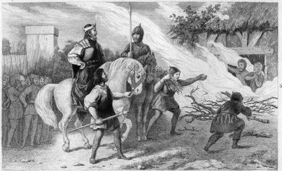Clotario I brucia il suo figlio ribelle e la sua famiglia, 560 da Ambroise Tardieu