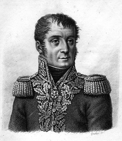 Generale Mouton-Duvernet (Régis Barthélemy, Barone Mouton-Duvernet) generale francese (1769-1816). In 