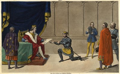 Nel 1327, Carlo IV il Bello (1294-1328) erige la signoria di Borbone in un ducato in favore del nipote di Roberto di Clermont e nipote di San Luigi, Luigi I da Ambroise Tardieu