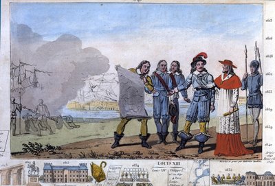 Luigi XIII (1601-1643) e il Cardinale Richelieu all