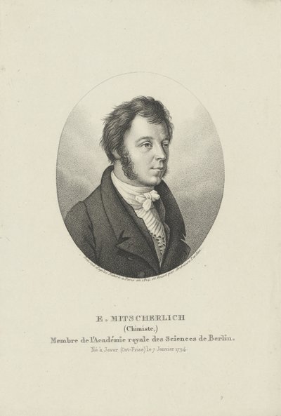 Ritratto di Eilhard Mitscherlich 1794-1863, c. 1830-1840 da Ambroise Tardieu