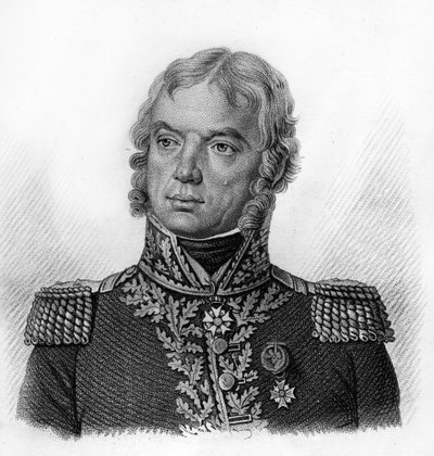 Ritratto di François Étienne Damas, generale francese (1764-1828) - in "Portraits des généraux français en suite les victoires et conquêtes des Français". Incisione di Ambroise Tardieu nel 1818. Collezione Stella da Ambroise Tardieu