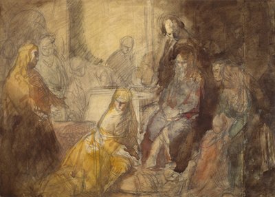 Maria Maddalena unge i piedi di Cristo da Ambrose McEvoy