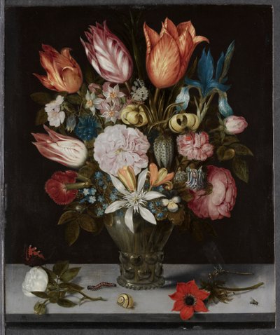 Fiori in un bicchiere, 1606 da Ambrosius Bosschaert