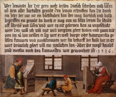 Insegna del maestro di scuola da Ambrosius Holbein