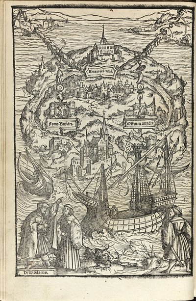 Utopia di Thomas More, 1518 da Ambrosius Holbein