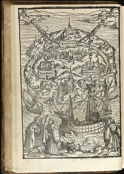 Utopia di Thomas More, 1518 da Ambrosius Holbein