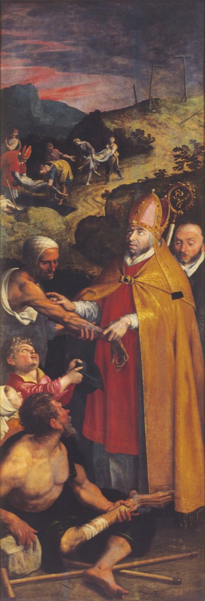 San Eligio aiuta lo zoppo e seppellisce i morti da Ambrosius the Elder Francken or Franck