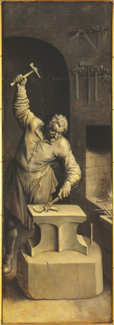 San Eligio nella sua bottega da Ambrosius the Elder Francken or Franck