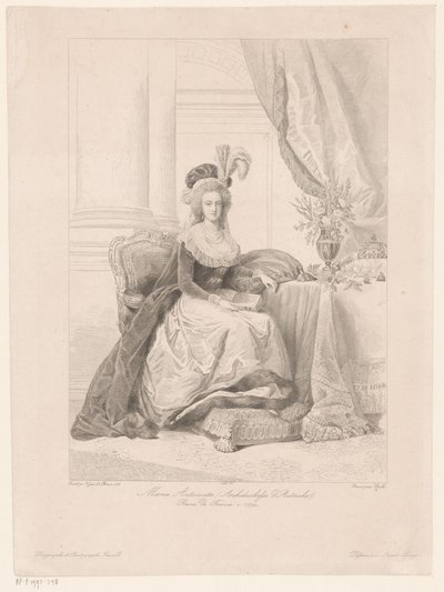 Ritratto di Maria Antonietta, regina di Francia da Amédée Félix Barthélemy Geille