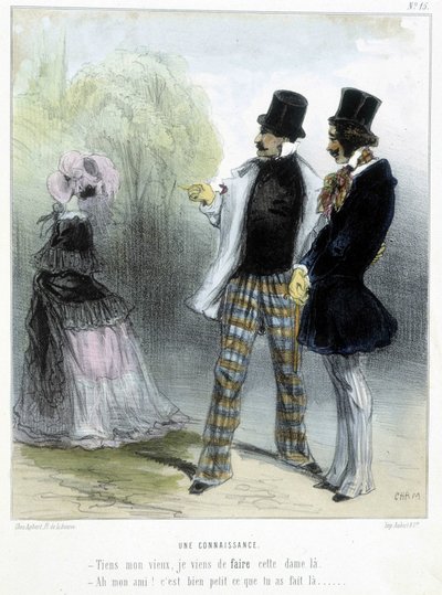 Una conoscenza - in “Madeleines” di Cham, v.1870-1880 da Amédée de Noé