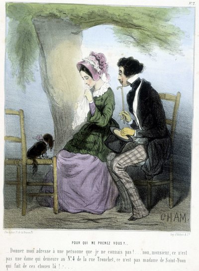 Chi pensi che io sia? - in "Madeleines" di Cham, ca. 1870-1880 da Amédée de Noé