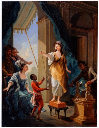 Esperimento elettrico, 1777 da Charles Amedee Philippe van Loo
