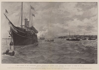 Un Consiglio Privato in Mare, Consiglieri che Arrivano a Bordo dello Yacht Reale Victoria e Albert a Cowes il 26 Luglio da Amedee Forestier