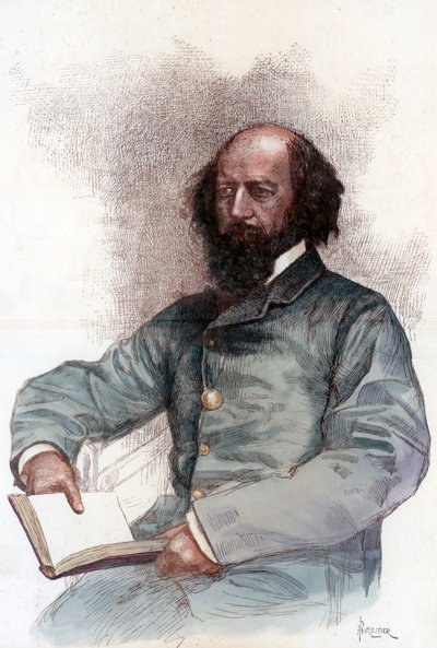 Alfred Lord Tennyson 1809-1892, poeta inglese, 1884 da Amedee Forestier