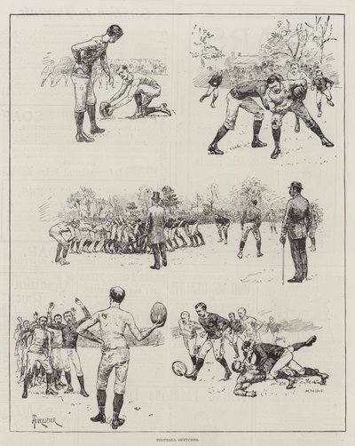 Schizzi di calcio da Amedee Forestier