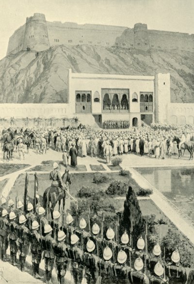 Il generale Roberts legge il suo proclama a Kabul, 12 ottobre 1879, 1901 da Amedee Forestier