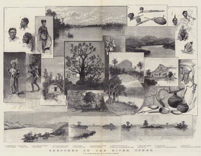 Schizzi sul fiume Congo da Amedee Forestier