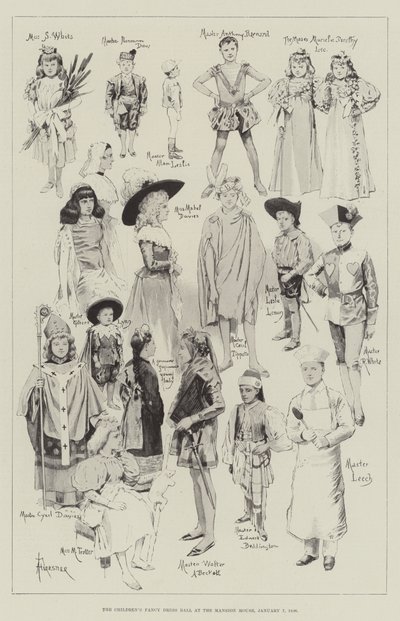 Il ballo in maschera dei bambini alla Mansion House, 7 gennaio 1896 da Amedee Forestier