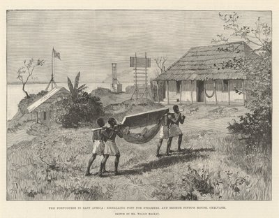 I portoghesi in Africa orientale, Posto di segnalazione per i piroscafi e la casa di Senhor Pinto, Chilvane da Amedee Forestier
