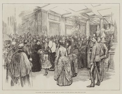 La Regina alla Mansion House, City of London, al suo ritorno dall
