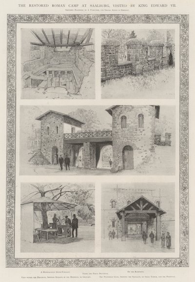 Il Campo Romano Restaurato a Saalburg, visitato dal Re Edoardo VII da Amedee Forestier