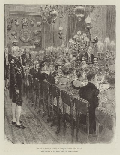 Il matrimonio reale a Berlino, banchetto al Palazzo Reale da Amedee Forestier