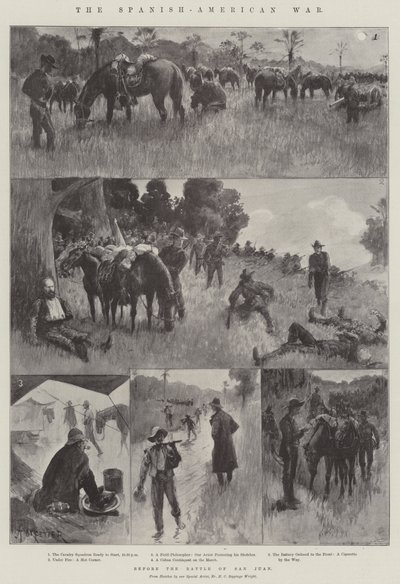 La guerra ispano-americana, prima della battaglia di San Juan da Amedee Forestier