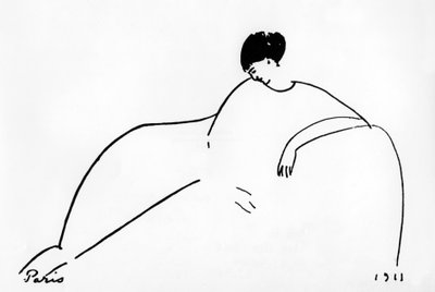 Anna Akhmatova (1889-1967) poetessa russa da Amedeo Modigliani