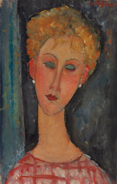 Donna bionda con capelli ricci da Amedeo Modigliani