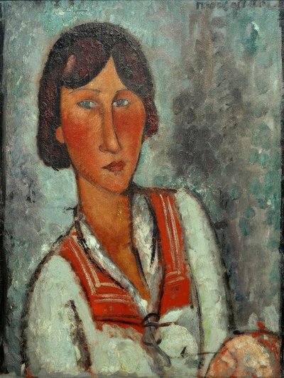 Mezzobusto di una giovane donna con colletto da marinaio da Amedeo Modigliani