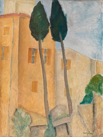 Cipressi e case a Cagnes da Amedeo Modigliani