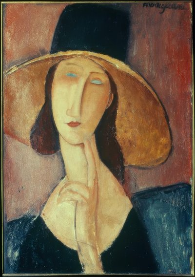 Donna con grande cappello da Amedeo Modigliani