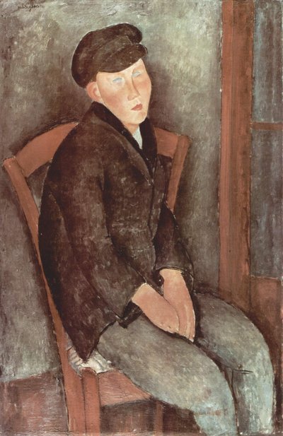 Tedesco: Ragazzo seduto con cappello da Amedeo Modigliani