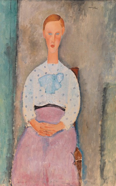 Ragazza con camicetta a pois da Amedeo Modigliani