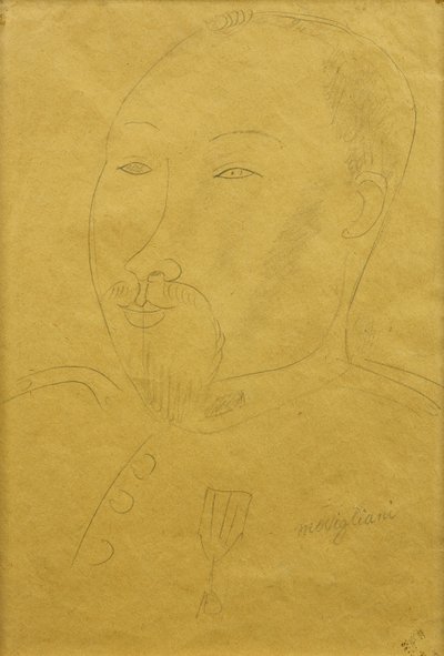 Guillaume Apollinaire come soldato da Amedeo Modigliani