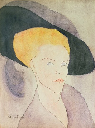 Testa di donna con cappello, 1907 da Amedeo Modigliani