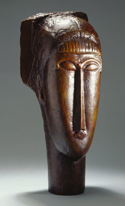 Testa di una donna con frangia da Amedeo Modigliani