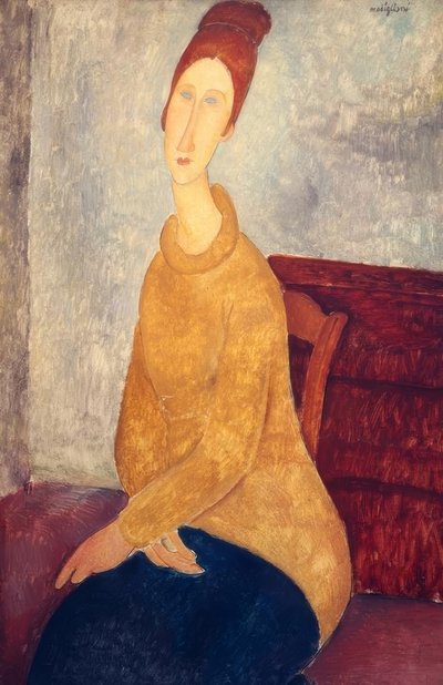Jeanne Hébuterne con maglione giallo da Amedeo Modigliani
