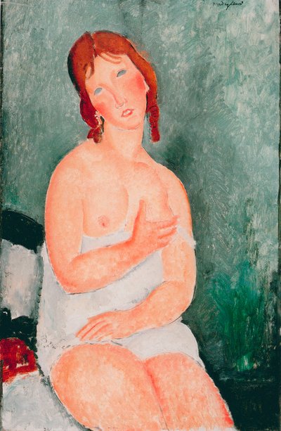 Giovane donna con camicia da Amedeo Modigliani