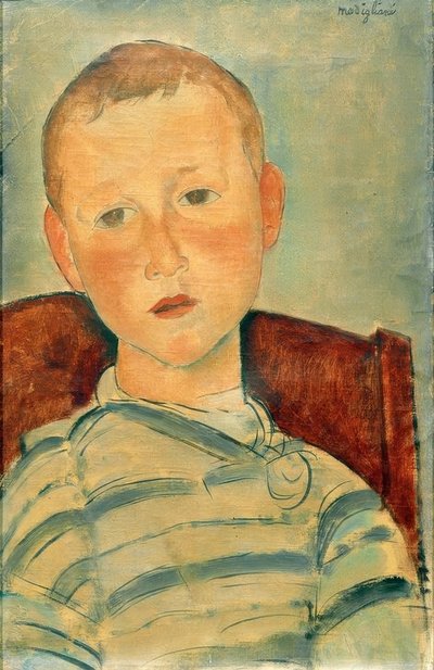 Ragazzo con maglione a righe da Amedeo Modigliani
