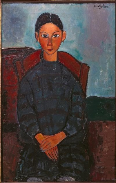 La bambina con il grembiule nero da Amedeo Modigliani