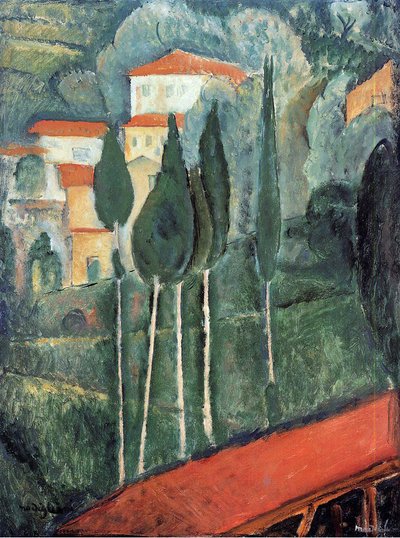 Paesaggio, Sud della Francia da Amedeo Modigliani
