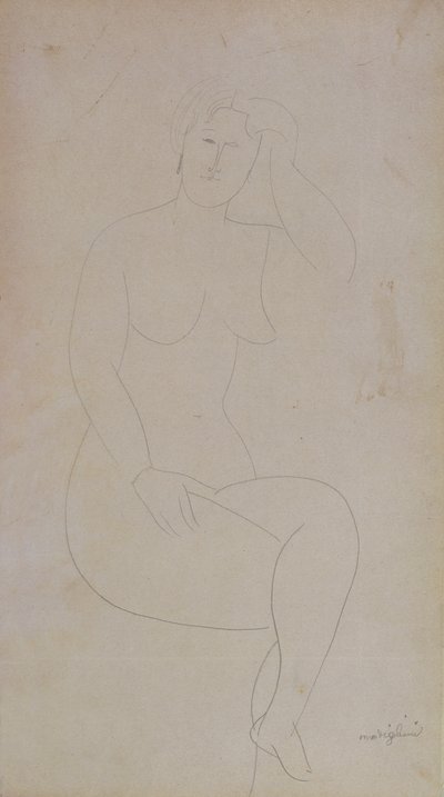 Ragazza nuda in piedi (gambe incrociate) da Amedeo Modigliani