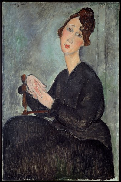 Ritratto di Dedie (Odette Hayden) Dipinto di Amedeo Modigliani (1884-1920) 1918 Sole. 0,92x0,6 m - Parigi, Museo Nazionale d