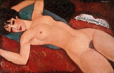 Nudo reclinato (nudo rosso) 1917-18 (olio su tela) da Amedeo Modigliani