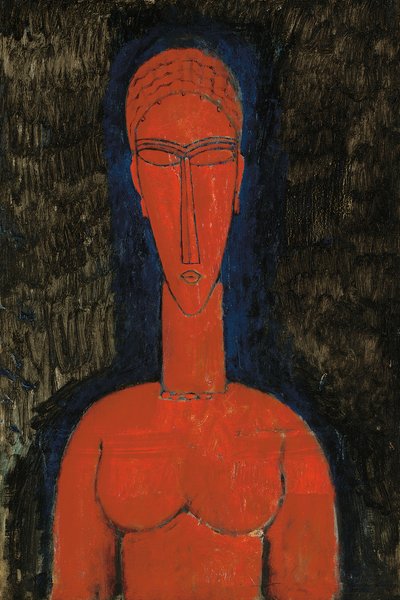 Busto rosso, Cariatide, 1913 da Amedeo Modigliani