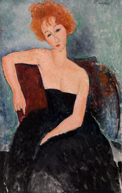 Ragazza dai Capelli Rossi in Abito da Sera da Amedeo Modigliani