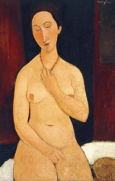 Nudo seduto con collana, 1917 da Amedeo Modigliani